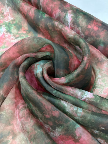 Organdy Printed - Fog Pink Olive