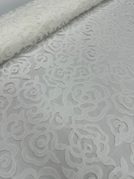 Lazer Cut Lace - Off White