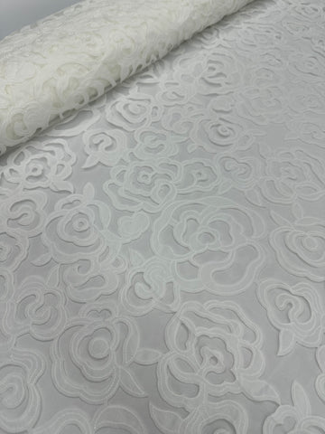 Lazer Cut Lace - White