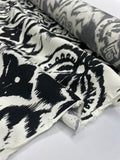 Viscose Woven - Damask Black