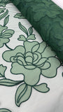 Organdy Embroidery Lace  - Bottle Green