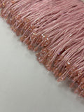 Beaded Teardrop Fringe - baby pink