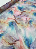 Organdy Printed - Marble Multi peach