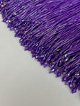 Beaded Teardrop Fringe - purple 1