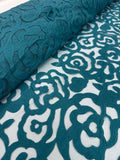 Lazer Cut Lace - Teal Blue