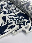 Viscose Woven - Damask Navy