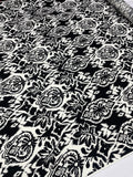 Viscose Woven - Damask Black