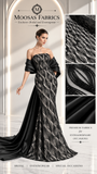 Luxury Shimmer Beaded Eveningwear Fabric- Summer Collection