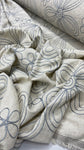 Linen Rayon Embroidery- Dusty Blue B