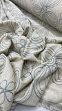 Linen Rayon Embroidery- Dusty Blue B