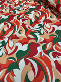 Satin Prints - Red Paisley