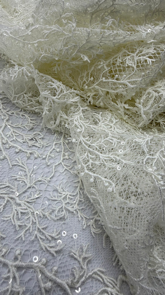 Vintage Stretch Chantilly - Off White