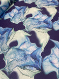 Dutchess Satin Printed - Nebular Aqua