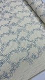 Linen Rayon Embroidery- Dusty Blue A