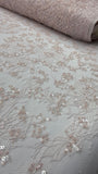 French Lace Beaded - Blush