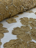 Beaded Flower Lace - Brown Sugar