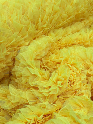 Ruffled Tulle - Bright Yellow
