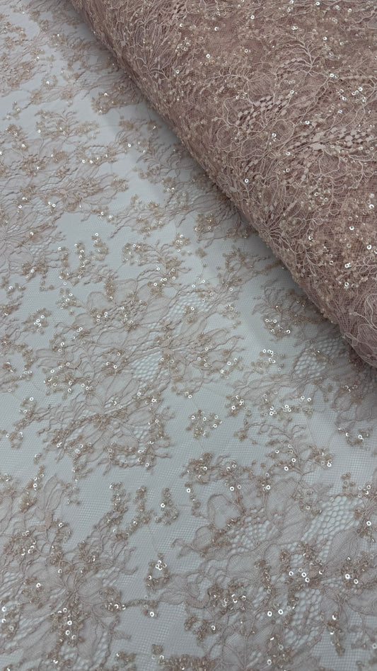 French Lace Beaded - Dusty