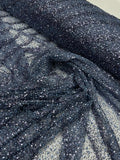 Beaded fabric - Dusty Blue