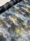 Organdy Printed - Fog Smoke Blue