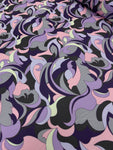 Satin Prints - Purple Paisley