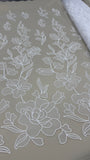 Organdy Embroidery Lace  - White