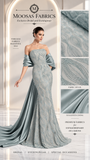 Luxury Shimmer Beaded Eveningwear Fabric- Summer Collection