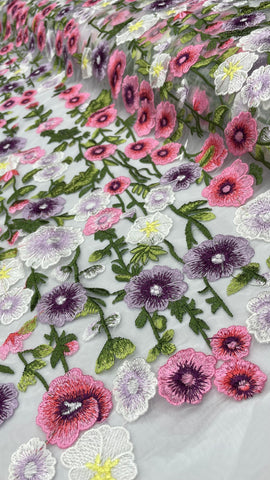 Floral Embroidery - Springfield White