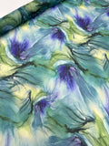 Organdy Printed - Marble Blue Green