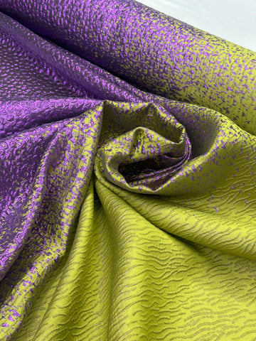 Brocade Burnout - Burst Lime & Purple