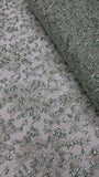 French Lace Beaded - Sage Green