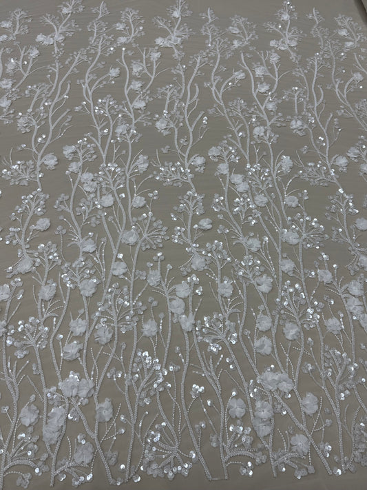 Bridal Lace - Botanical Off White