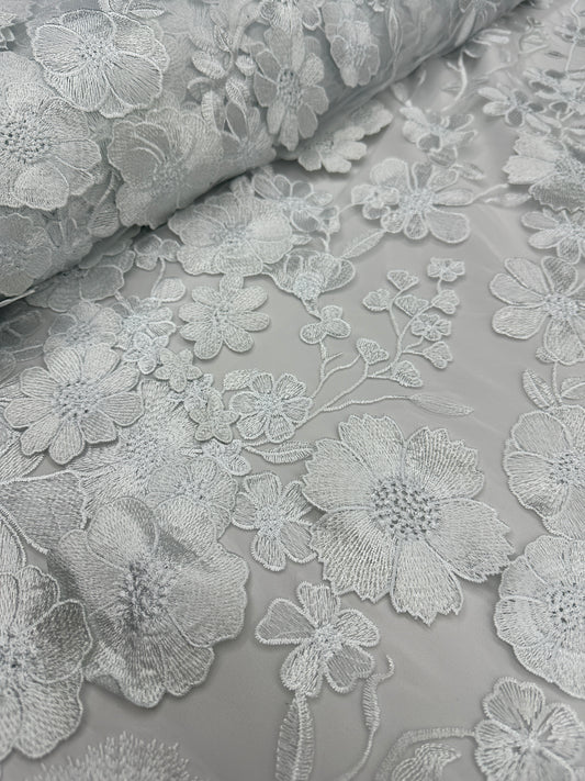 Summer Gardenia Lace - ice White