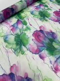 Organdy Printed - Floral Purple