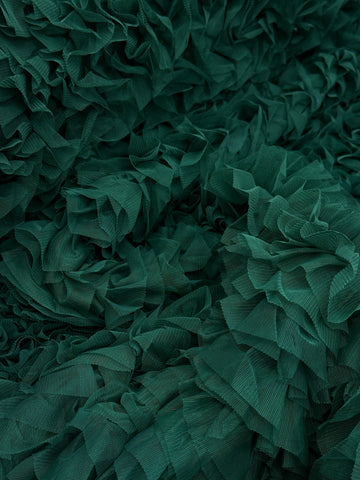 Ruffled Tulle - Emerald