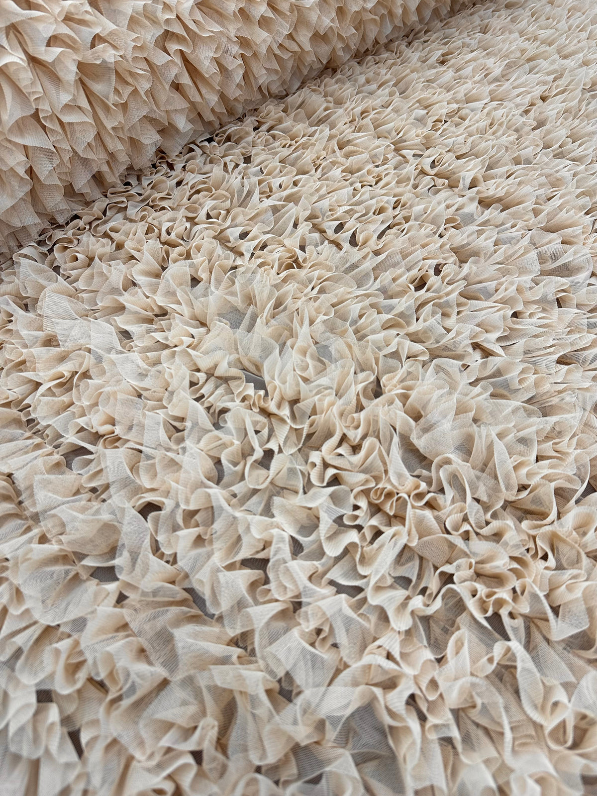 Ruffled Tulle - Sand