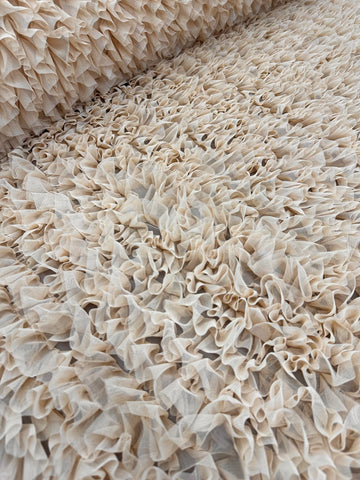 Ruffled Tulle - Sand