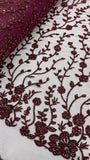 Vintage Lace - Burgundy