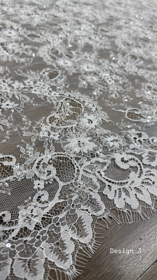 Chantilly Beaded Bridal - Off White Design 3