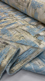 Brocade - Light blue & gold