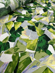 Rayon Gauze Prints - Abstract Art Green