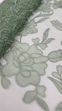 Organdy Embroidery Lace  - Sage