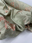 Brocade Burnout - Mint & Pink Forest