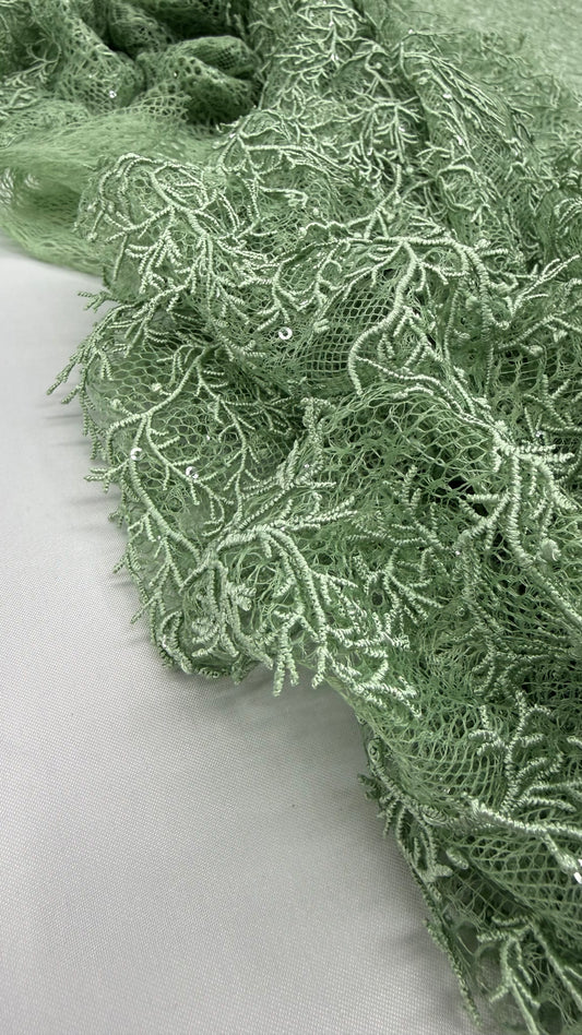 Vintage Stretch Chantilly - Sage