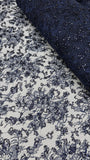 French Lace Beaded - Navy