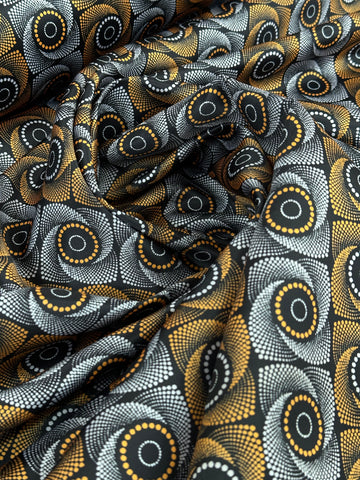 Dutchess Satin Printed - Tribe Gold