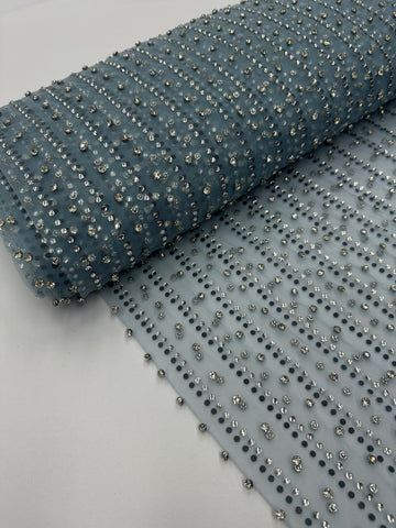 Beaded Crystals - Dusty Blue