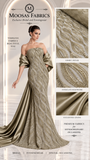 Luxury Shimmer Beaded Eveningwear Fabric- Summer Collection
