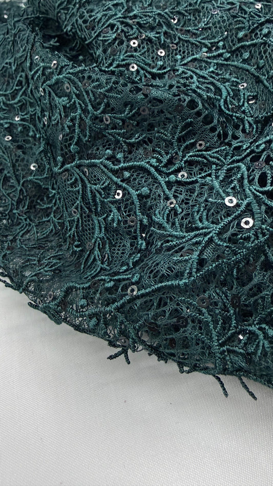 Vintage Stretch Chantilly - Teal