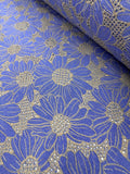 Cotton Embroidery Lace - Blue